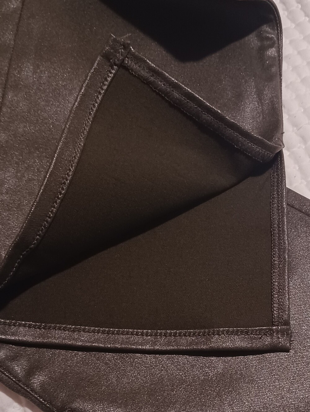 Express Skyscraper Mid Rise Metallic Coated Jeans Split Hem - Picture 8 of 10